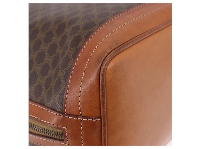 16 Céline Borsa a tracolla CELINE Macadam PVC Pelle Marrone Tono Oro Auth 195775 - vista 15