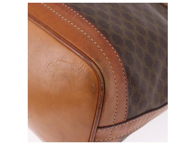 16 Céline Borsa a tracolla CELINE Macadam PVC Pelle Marrone Tono Oro Auth 195775 - vista 16