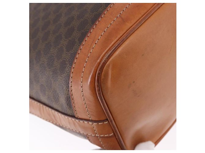 16 Céline Borsa a tracolla CELINE Macadam PVC Pelle Marrone Tono Oro Auth 195775 - vista 17