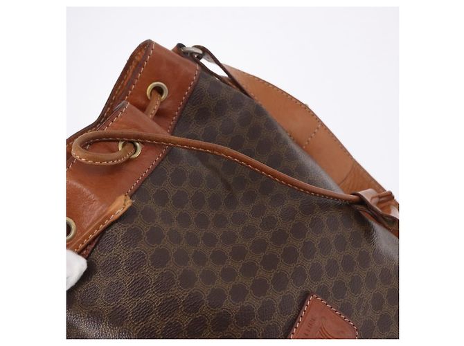 16 Céline Borsa a tracolla CELINE Macadam PVC Pelle Marrone Tono Oro Auth 195775 - vista 19