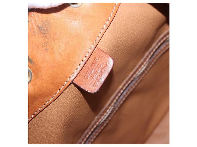 16 Céline Borsa a tracolla CELINE Macadam PVC Pelle Marrone Tono Oro Auth 195775 - vista 20