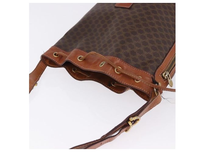 16 Céline Borsa a tracolla CELINE Macadam PVC Pelle Marrone Tono Oro Auth 195775 - vista 6