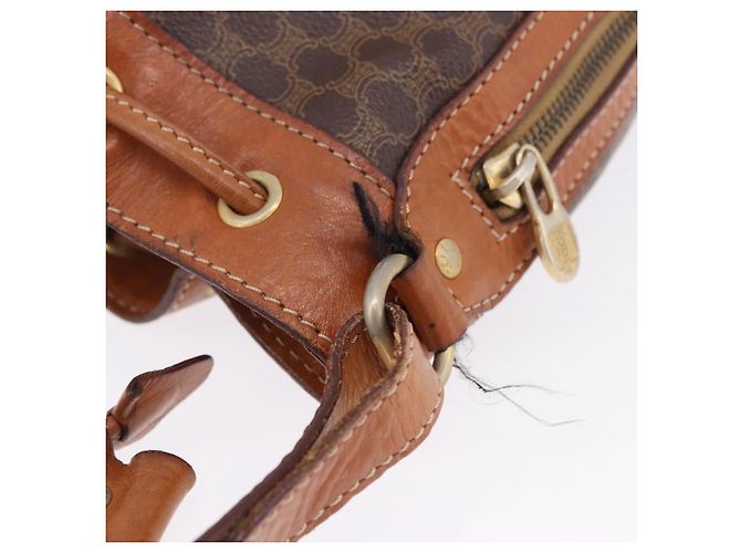 16 Céline Borsa a tracolla CELINE Macadam PVC Pelle Marrone Tono Oro Auth 195775 - vista 7