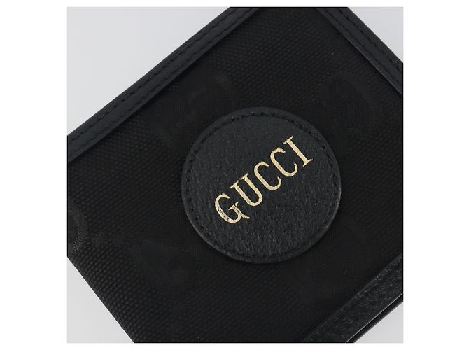 Portafoglio GUCCI GG Canvas Of The Grid Nero 625574 Auth bs36744 - vista 17