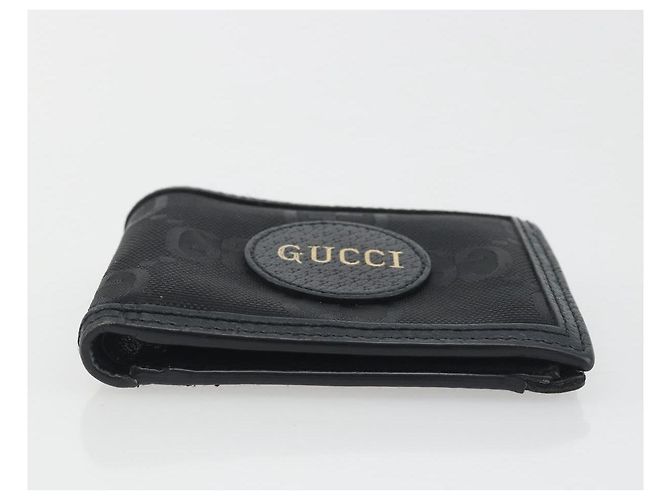 Portafoglio GUCCI GG Canvas Of The Grid Nero 625574 Auth bs36744 - vista 6
