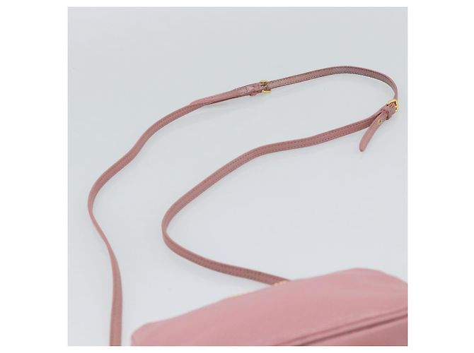 Borsa a tracolla Miu Miu in pelle rosa tono oro Auth 196211 - vista 8