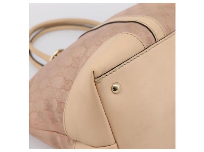 Borsa Tote GUCCI GG Canvas Rosa Tono Oro 257068 Auth BA14937 - vista 14