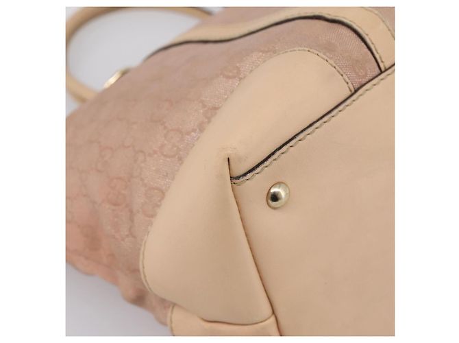 Borsa Tote GUCCI GG Canvas Rosa Tono Oro 257068 Auth BA14937 - vista 16