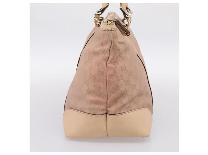 Borsa Tote GUCCI GG Canvas Rosa Tono Oro 257068 Auth BA14937 - vista 3