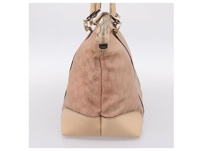 Borsa Tote GUCCI GG Canvas Rosa Tono Oro 257068 Auth BA14937 - vista 4