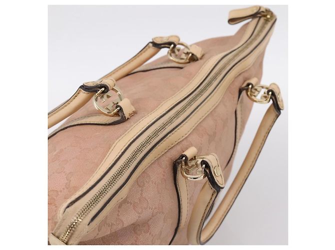 Borsa Tote GUCCI GG Canvas Rosa Tono Oro 257068 Auth BA14937 - vista 6