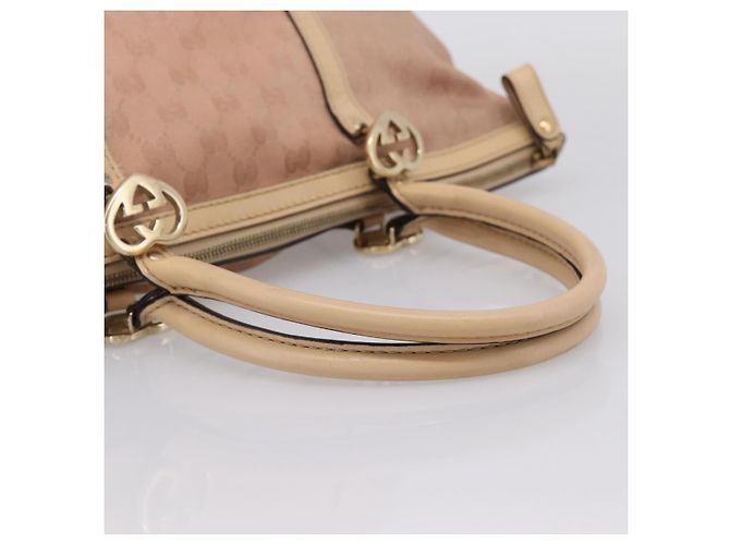 Borsa Tote GUCCI GG Canvas Rosa Tono Oro 257068 Auth BA14937 - vista 7
