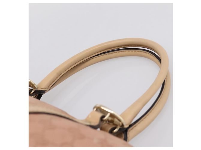 Borsa Tote GUCCI GG Canvas Rosa Tono Oro 257068 Auth BA14937 - vista 8