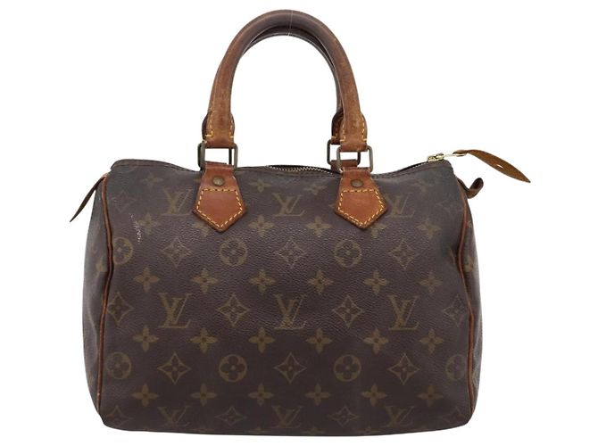 Borsa a mano LOUIS VUITTON Monogram Speedy 25 M41528 LV Auth ka5629 Monogramma - vista 13