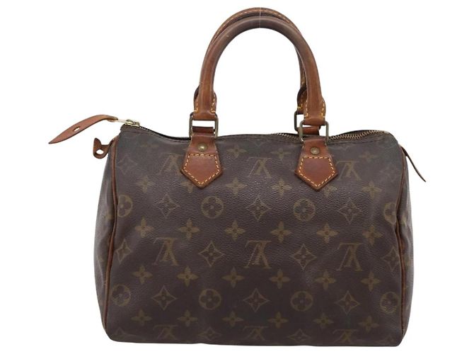 Borsa a mano LOUIS VUITTON Monogram Speedy 25 M41528 LV Auth ka5629 Monogramma - vista 2