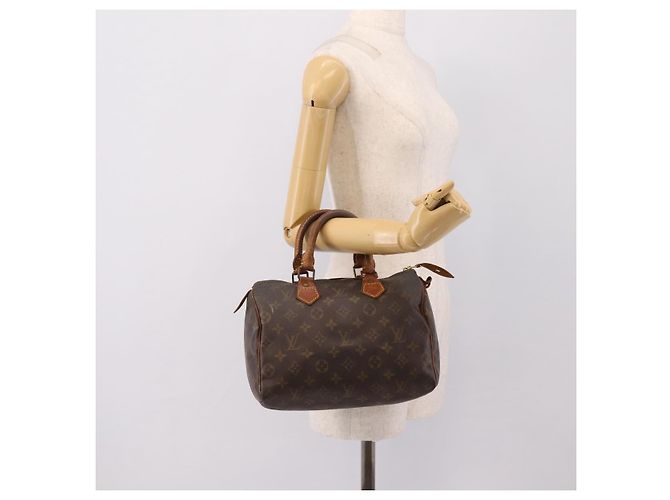 Borsa a mano LOUIS VUITTON Monogram Speedy 25 M41528 LV Auth ka5629 Monogramma - vista 20