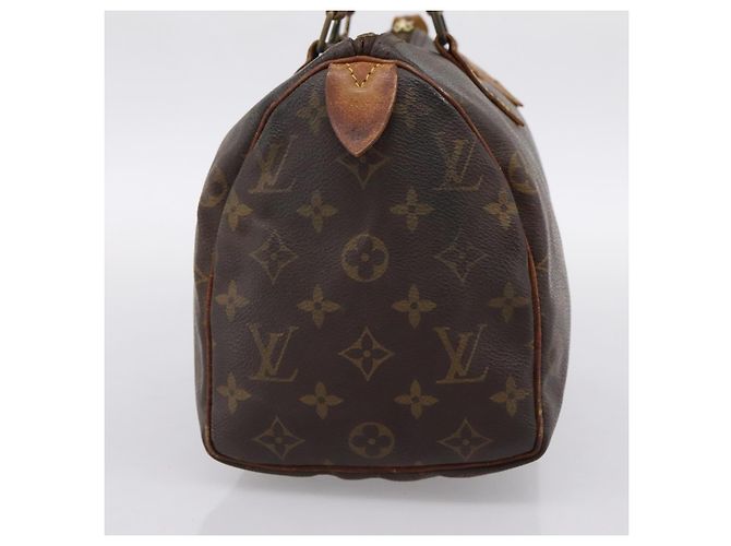 Borsa a mano LOUIS VUITTON Monogram Speedy 25 M41528 LV Auth ka5629 Monogramma - vista 3