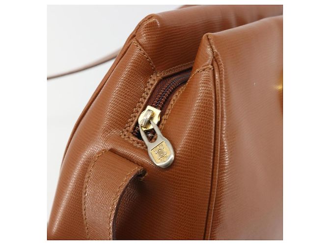 Céline Borsa a tracolla Circle CELINE in pelle marrone oro autentica 196309 D'oro - vista 10