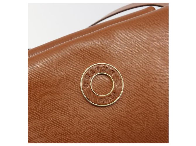 Céline Borsa a tracolla Circle CELINE in pelle marrone oro autentica 196309 D'oro - vista 17