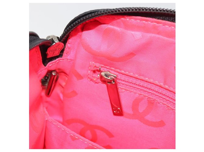 Borsa a tracolla CHANEL Cambon Line Matelasse in pelle nera con CC argento Auth 196024A Nero - Ansicht 22