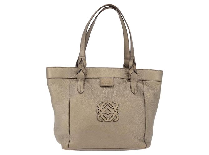 Borsa Tote LOEWE in pelle tono oro Auth 195777V - vista 13