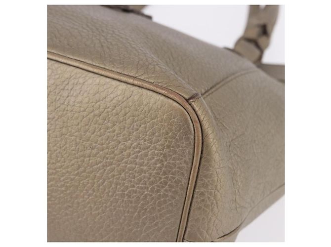 Borsa Tote LOEWE in pelle tono oro Auth 195777V - vista 15