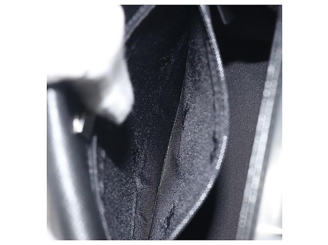 Borsa a Mano BURBERRY Pelle Nero Argento Auth 196118 - vista 12