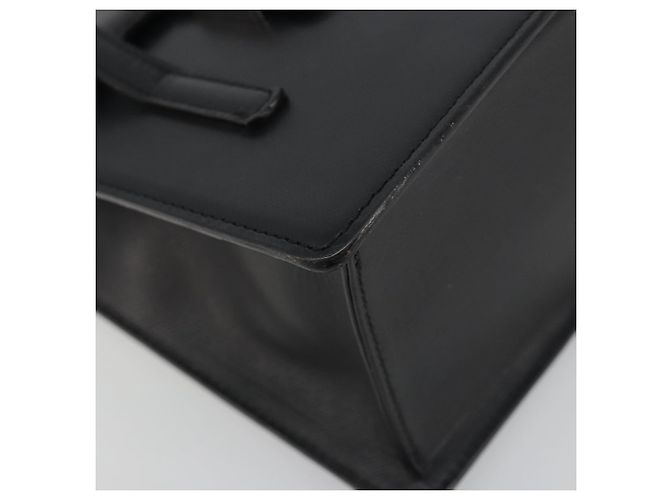 Borsa a Mano BURBERRY Pelle Nero Argento Auth 196118 - vista 14