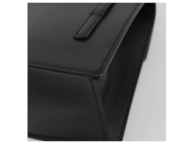 Borsa a Mano BURBERRY Pelle Nero Argento Auth 196118 - vista 15