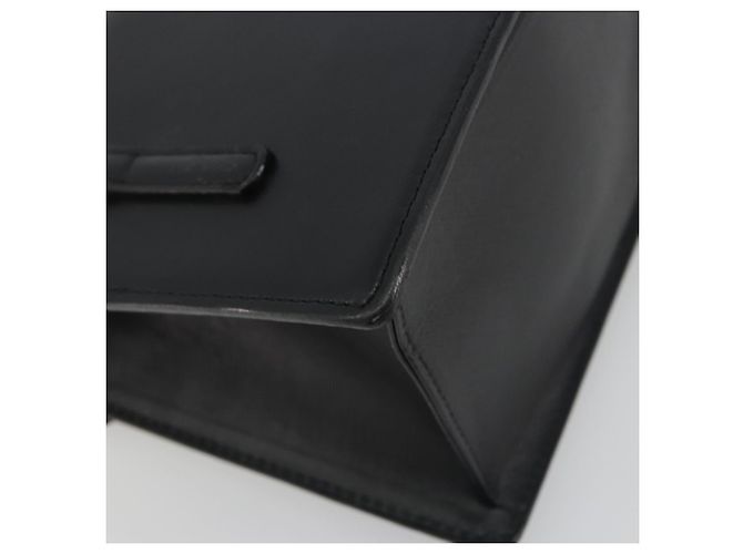 Borsa a Mano BURBERRY Pelle Nero Argento Auth 196118 - vista 16