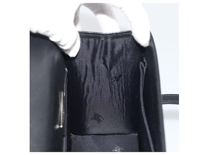Borsa a Mano BURBERRY Pelle Nero Argento Auth 196118 - vista 19