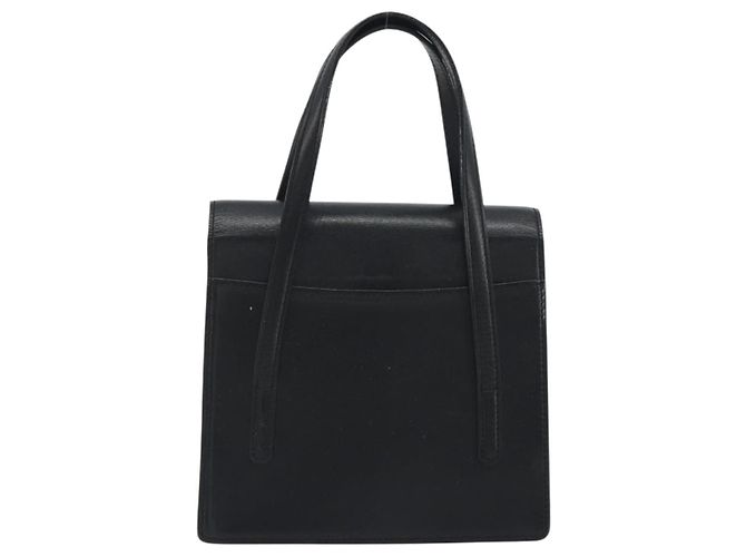 Borsa a Mano BURBERRY Pelle Nero Argento Auth 196118 - vista 2