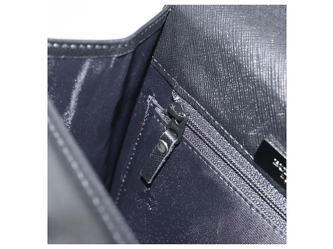Borsa a Mano BURBERRY Pelle Nero Argento Auth 196118 - vista 21