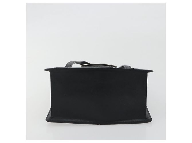 Borsa a Mano BURBERRY Pelle Nero Argento Auth 196118 - vista 5
