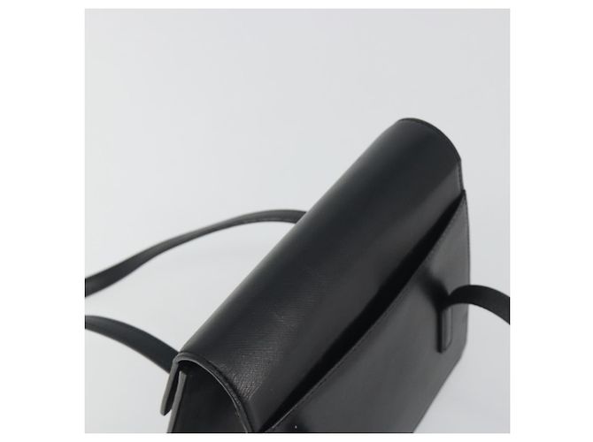 Borsa a Mano BURBERRY Pelle Nero Argento Auth 196118 - vista 6