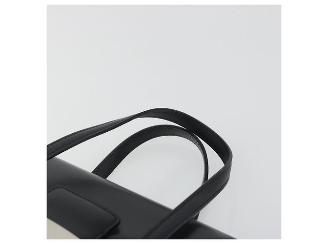 Borsa a Mano BURBERRY Pelle Nero Argento Auth 196118 - vista 8