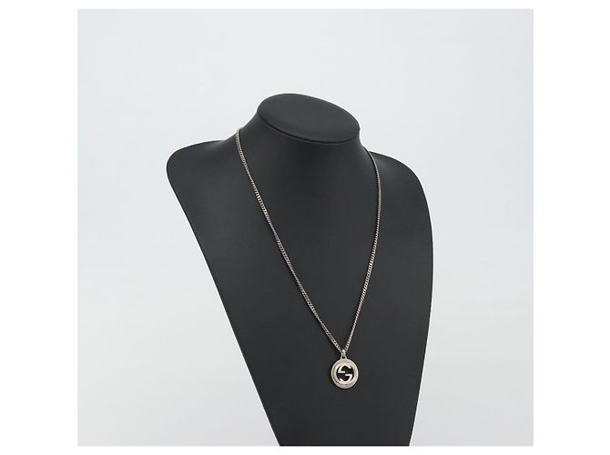 Collana GUCCI Interlocking G Ag925 Silver Auth 196163A Argento - vista 15