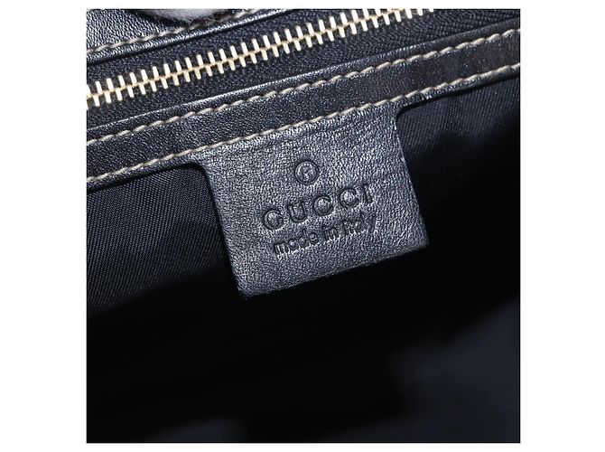 GUCCI Interlocking Web Sherry Line Tasche aus Lackleder Schwarz 170010 Auth 196790V Golden - Ansicht 19