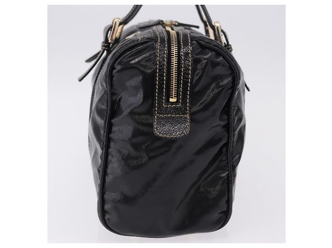GUCCI Interlocking Web Sherry Line Tasche aus Lackleder Schwarz 170010 Auth 196790V Golden - Ansicht 3