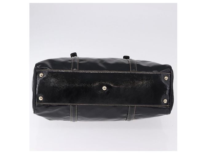 GUCCI Interlocking Web Sherry Line Tasche aus Lackleder Schwarz 170010 Auth 196790V Golden - Ansicht 5