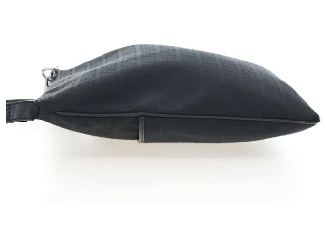 Borsa a tracolla FENDI Zucchino Canvas Nero Argento 8BT151 Auth 195776V - vista 3