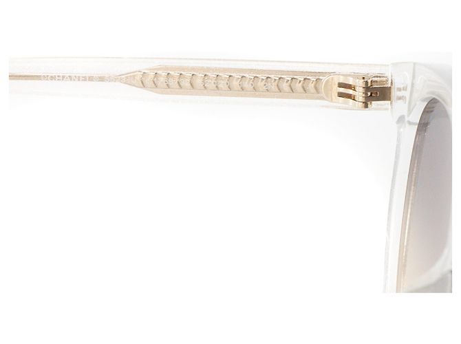 CHANEL - Occhiali da sole Chanel in acetato trasparente glitterato Bianco - vista 4