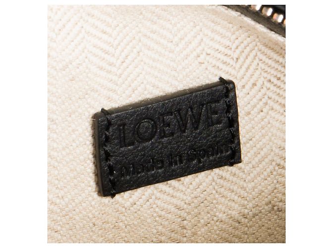 LOEWE - Borsa a tracolla Puzzle Mini Loewe in pelle grana grossa nera Nero - vista 7
