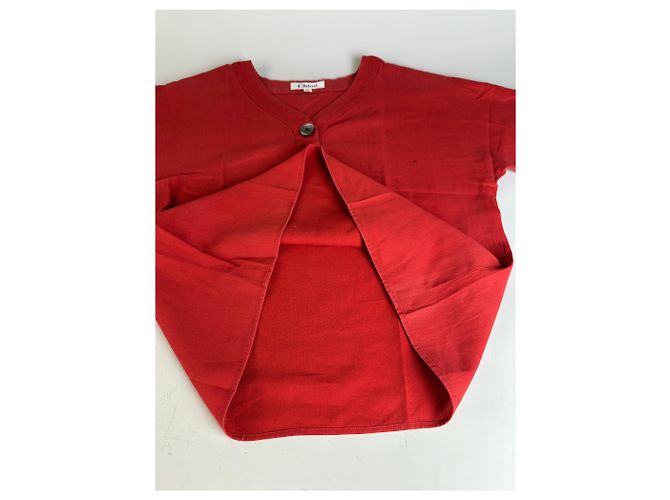 Chloé Top Vintage Chloe in misto cotone Rosso L - vista 10