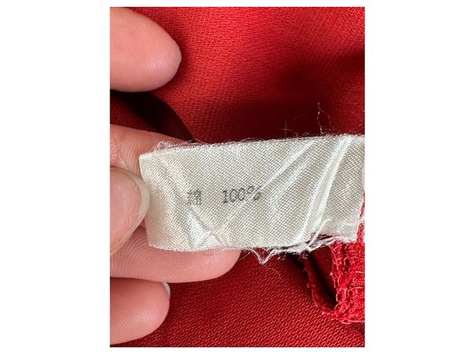 Chloé Top Vintage Chloe in misto cotone Rosso L - vista 12