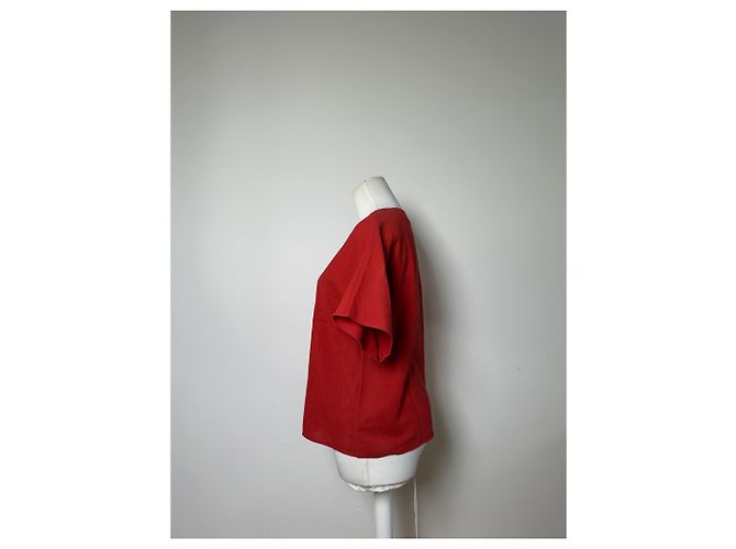 Chloé Top Vintage Chloe in misto cotone Rosso L - vista 2