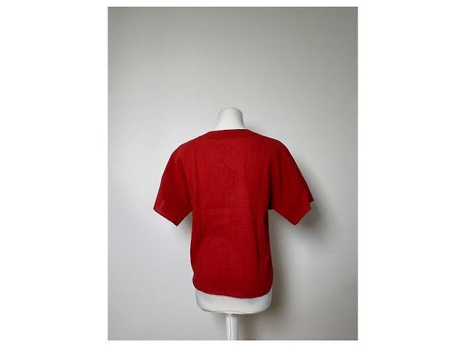 Chloé Top Vintage Chloe in misto cotone Rosso L - vista 3
