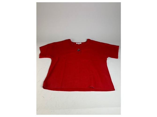 Chloé Top Vintage Chloe in misto cotone Rosso L - vista 4
