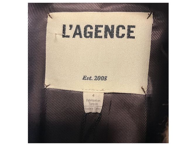 L'Agence Abrigo Largo Kolina de Cuadros Marrón Castaño - vista 4