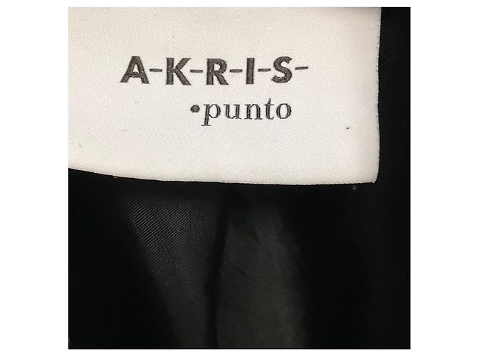 Akris Punto White / Black Tweed-Jacke mit Fransen Mehrfarben - Ansicht 4